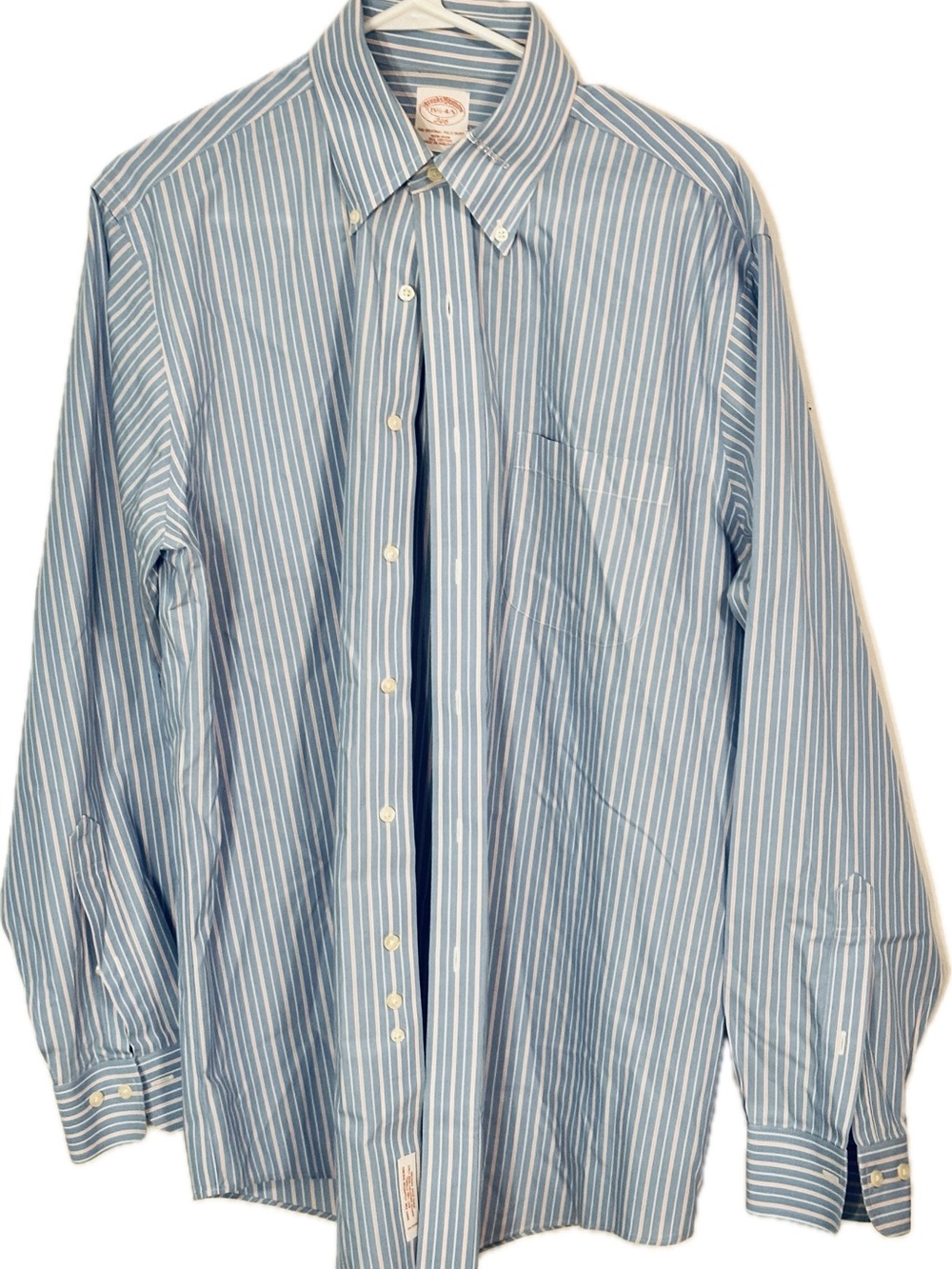 Brooks Brothers 346 stripped shirt Sz 14 1/2 4/5 Non Iron Casual Business